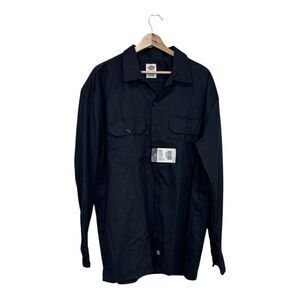 Dickies black button long sleeved shirt X Large